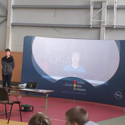 Komanda "KUSA-1" konkursā "Gribu būt mobils!" 02.03.2023.