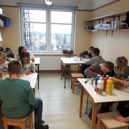 Skolas somas ietvaros 4.klase radošajā nodarbībā apmeklēja Madonas bērnu mākslas skolu