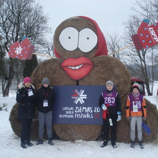 Distanču slēpotāji Latvijas skolu ziemas olimpiskajā festivālā Ērgļos 3.02.2017.